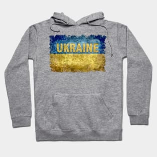 Ukrainian flag of the Ukraine with text Hoodie